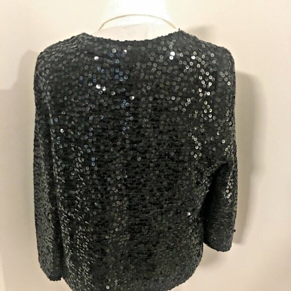 WHITEHOUSE BLACK MARKET Sequin Cardigan M - Picture 4 of 6
